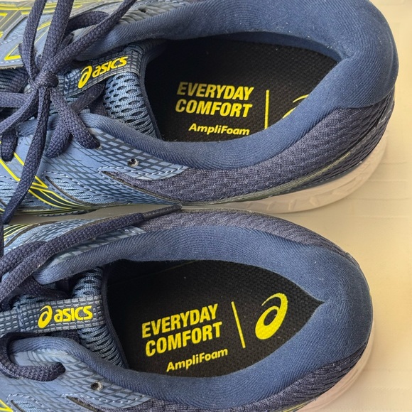 Asics Blue and Yellow Sneakers Breathable Mesh Design - Picture 5 of 10